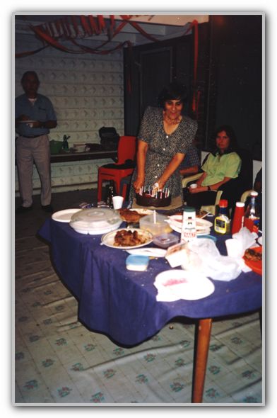 Mum cutting Bday Cake